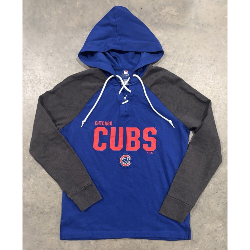 Chicago Cubs Hoodie Sweatshirt Womens Medium Blue MLB Baseball